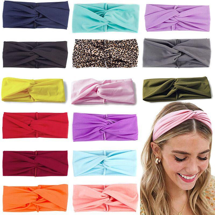 Women Twist Leopard Hairbands Elastic
