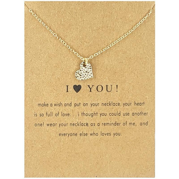 Card Love Horseshoe Five Pointed Star 8-character Skull Short Necklace
