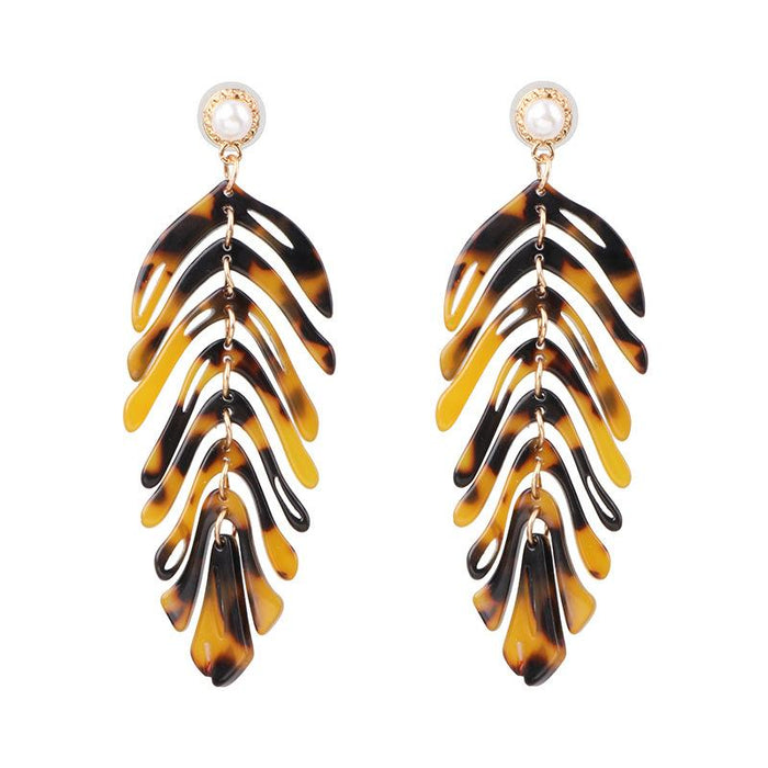 Female Jewelry Creative Personality Fashion Fishbone Earrings