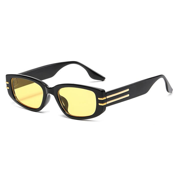 Personalized small frame sunglasses metal inlay