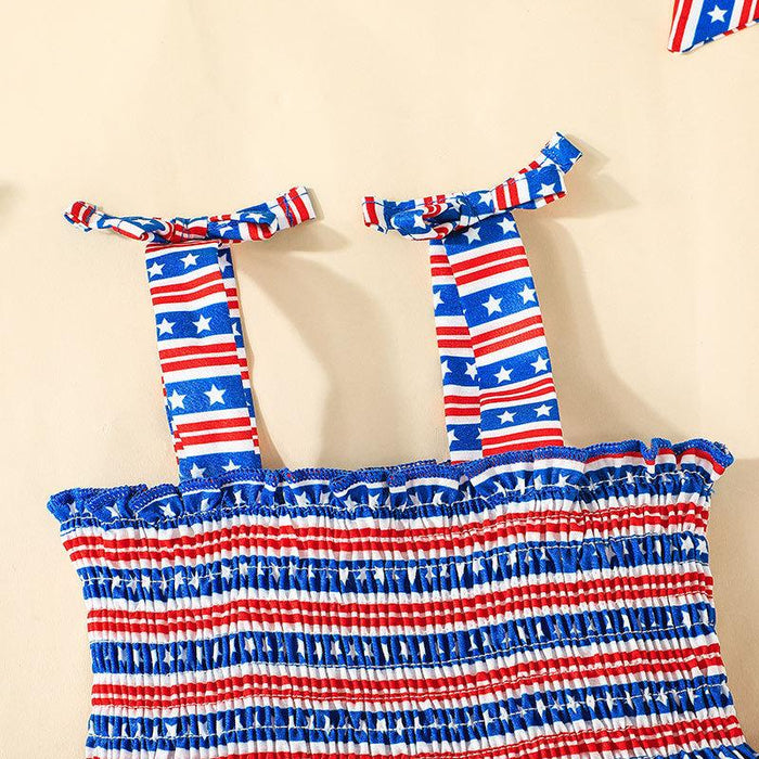 Baby Sling Jumpsuit Set Girls' Independence Day