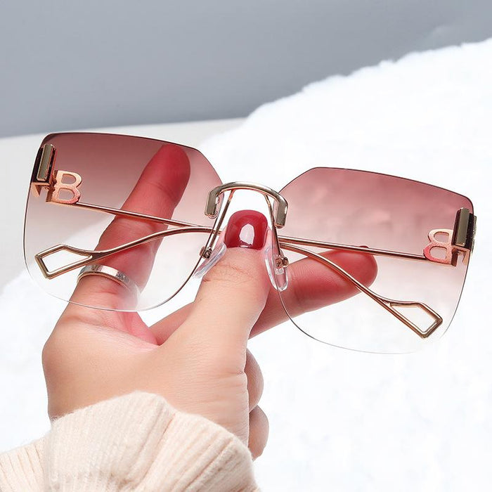 Women Frameless Square Sunglasses