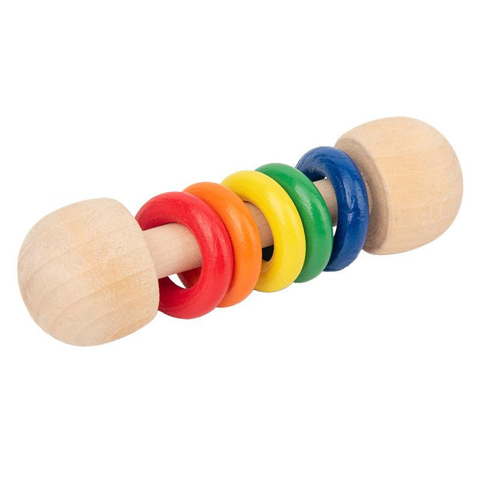 Musical Instrument Cartoon Wooden Baby Rattle Molar Stick Toy