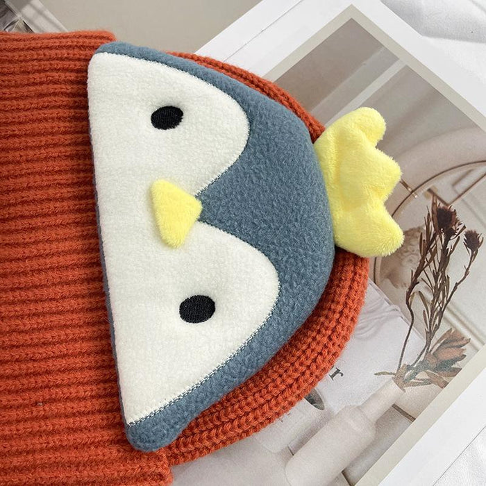 Cartoon Animal Face Kids Winter Warm Crochet Beanie