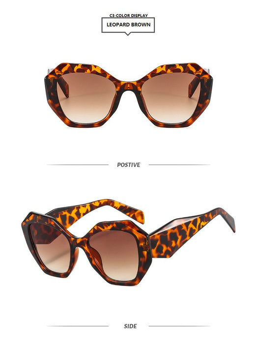 Polygonal light luxury simple contrast Sunglasses