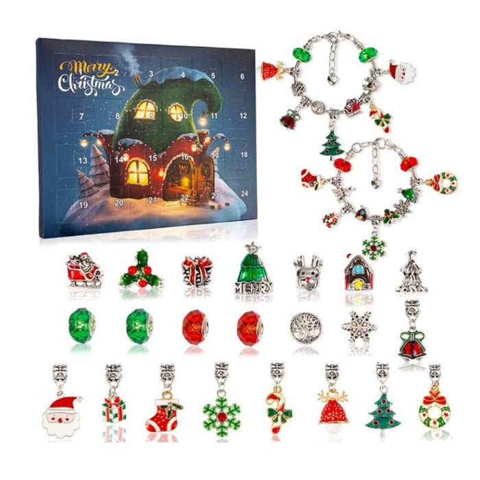 Diy Christmas Advent Calendar Bracelets Blind Box Christmas Jewelry