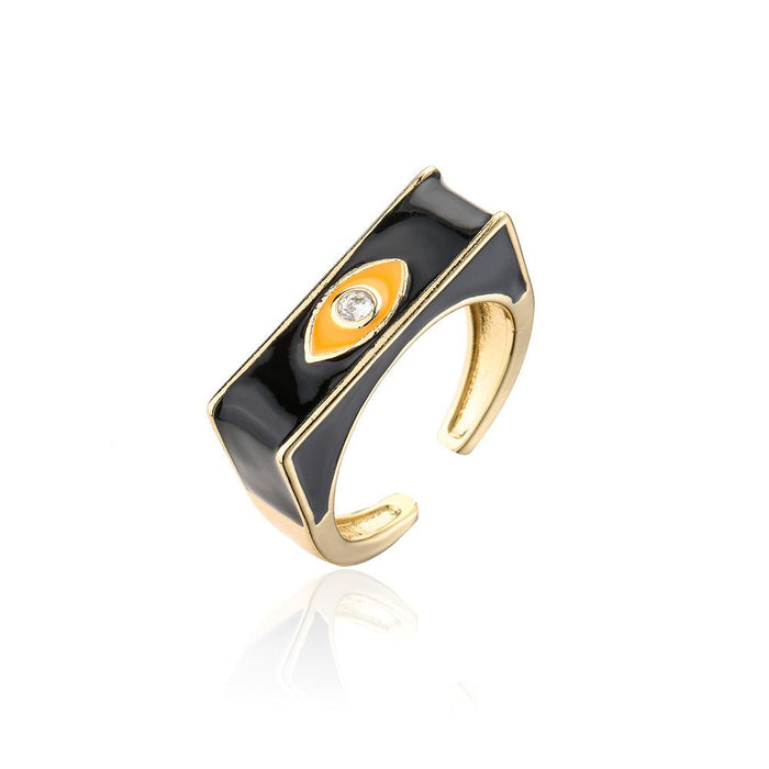 Simple Fashion Oil Drop Geometric Open Women's Ring