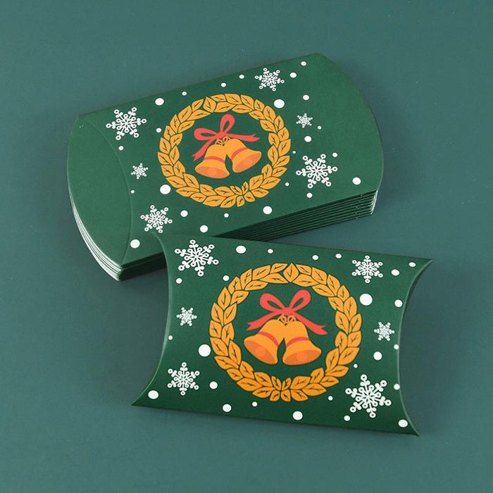 50Pcs Christmas Pillow Shape Candy Box