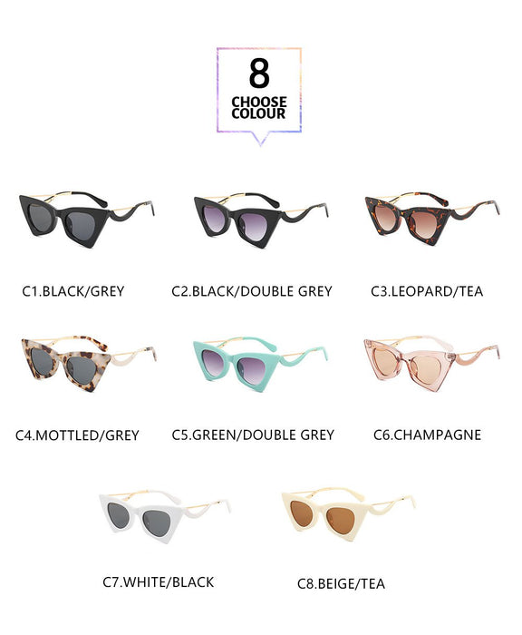 New cat's Eye Sunglasses damp Sunglasses UV protection