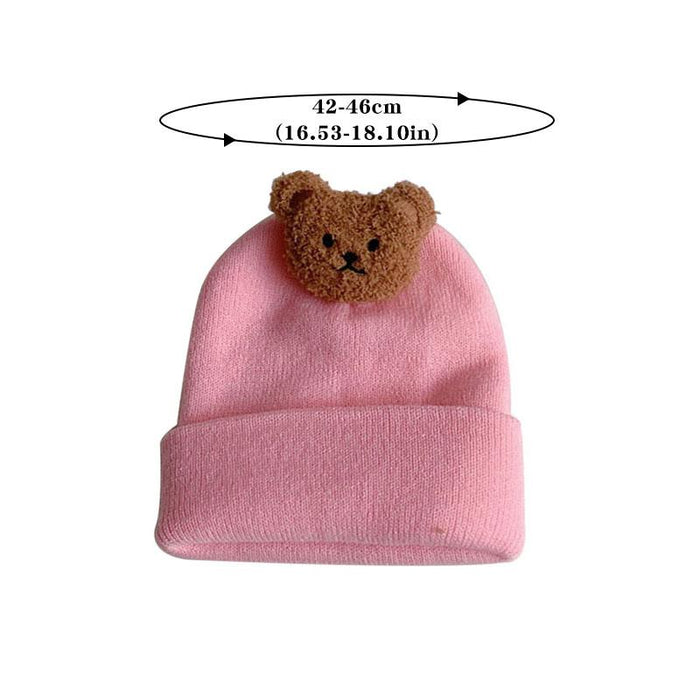 Cartoon Bear Toddler Soft Cute Winter Warm Hat