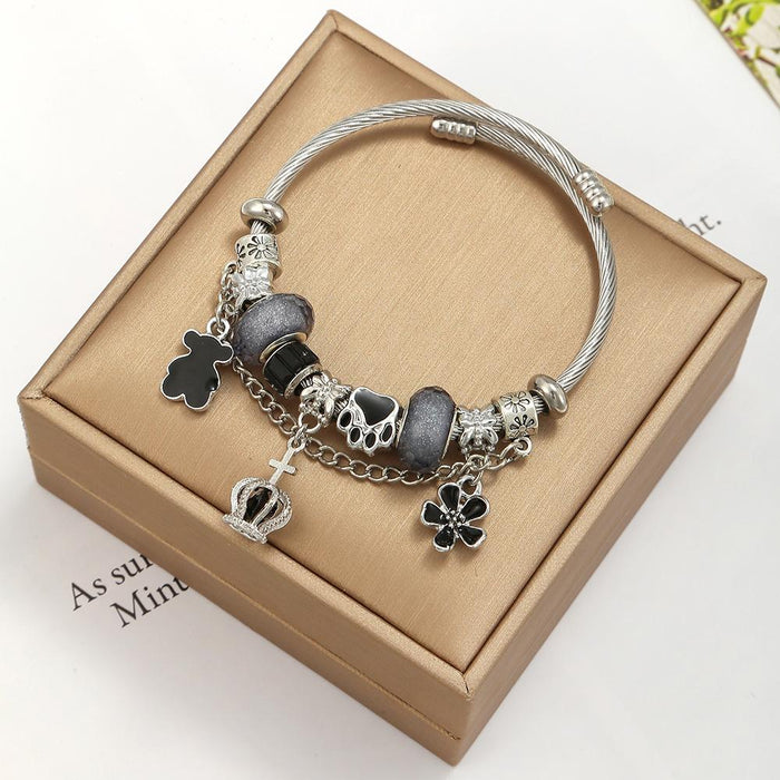 DIY Open Adjustable Stainless Steel Titanium Bracelet