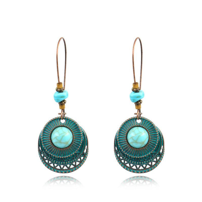 Women's Fashion Creative Round Alloy Earrings