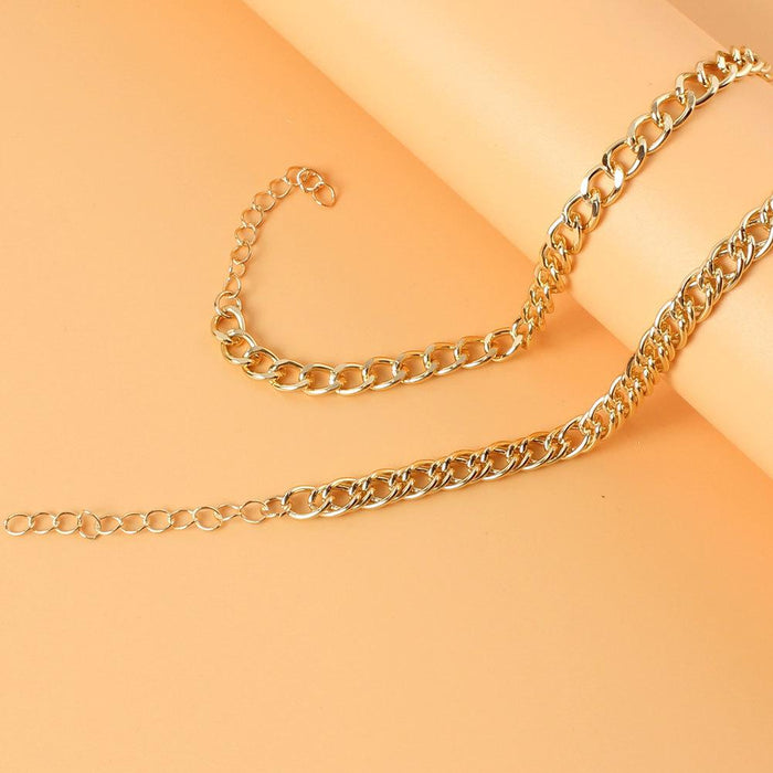 Fashion gold chain retro double-layer foot decoration personalized foot chain