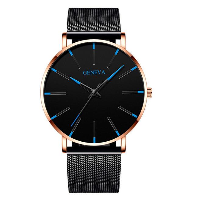 Minimalist Men's Fashion Ultra Thin Watches Simple Business Stainless