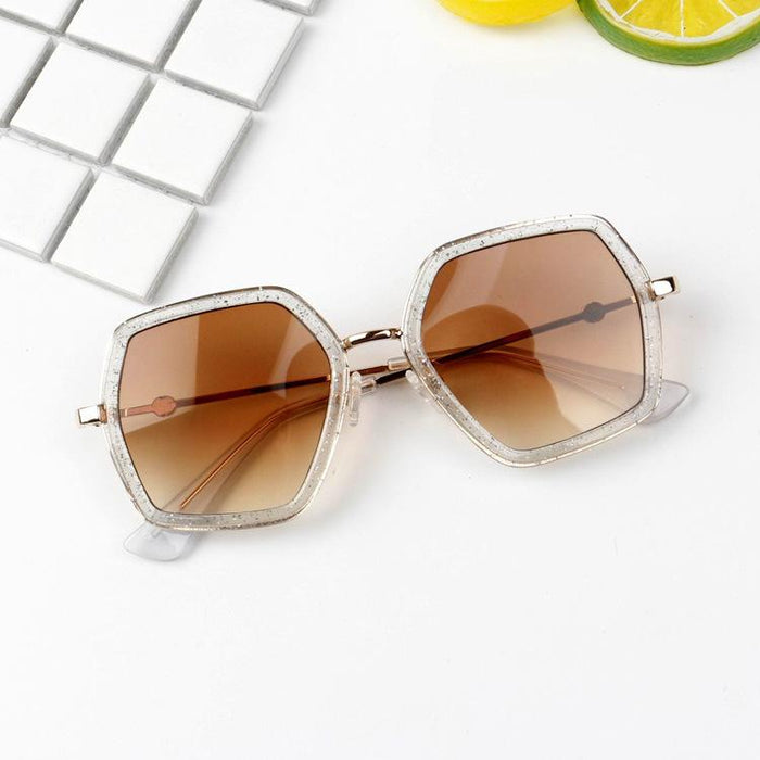 Rhinestone frame of children's anti ultraviolet Sunglasses