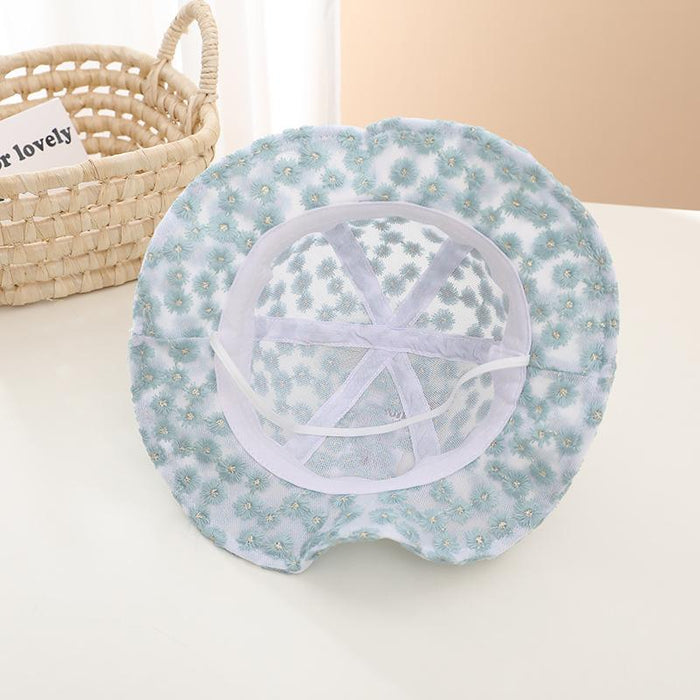Summer Lace Rabbit Ear Children's Fisherman's Net Hat