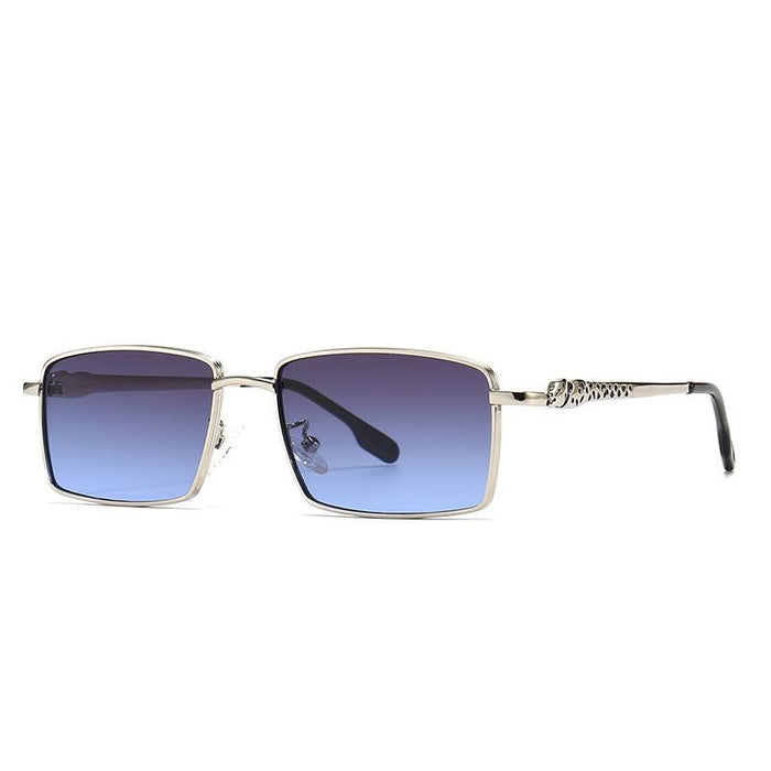Small box cheetah men's and women's Metal Sunglasses