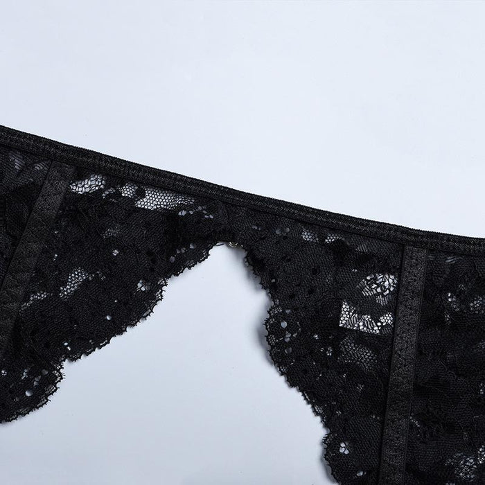 Sexy Lingerie Women's Lace Push Up Underwear Three-piece Set