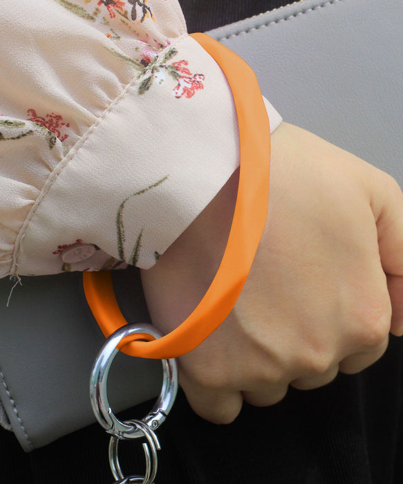 Rhombus Silicone Bracelet Keychain