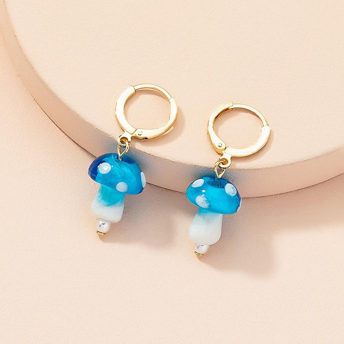 New Retro Fashion Mushroom Women's Stud Earrings