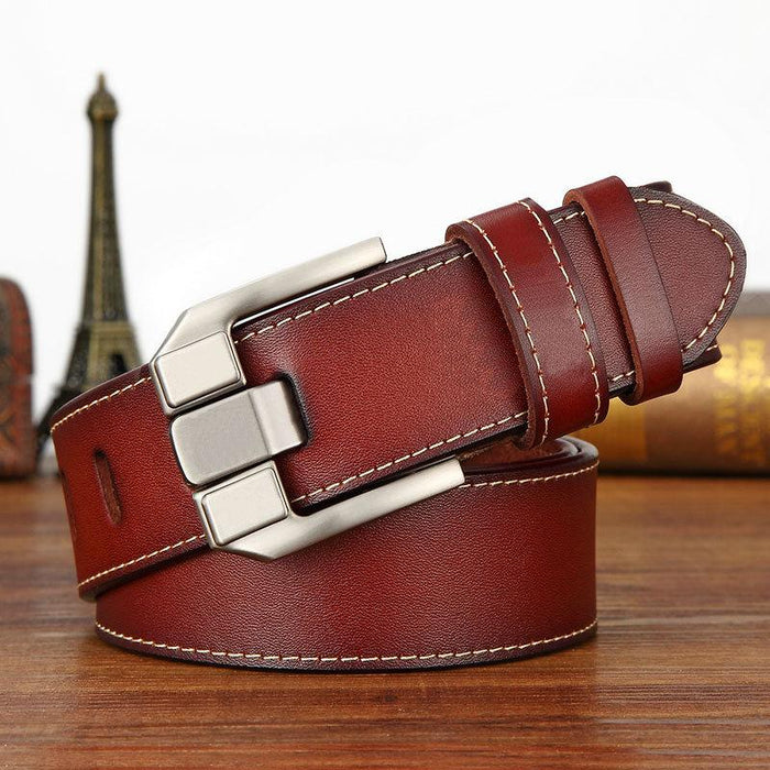 Vintage Men's Pin Buckle Casual Jeans Leather Belt