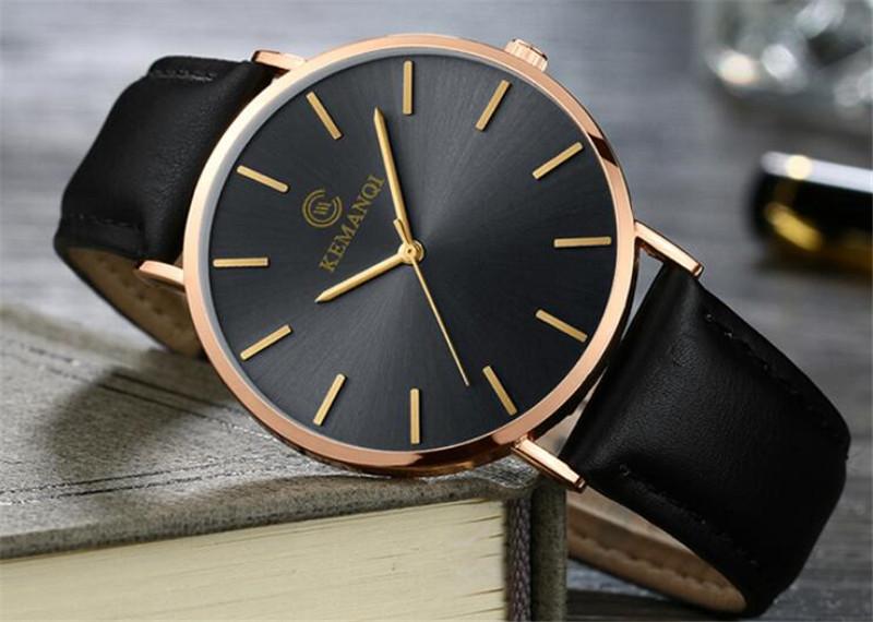 6.5mm Ultra-thin Watch Men's Elegant Fashion  Simple Business Quartz Watches