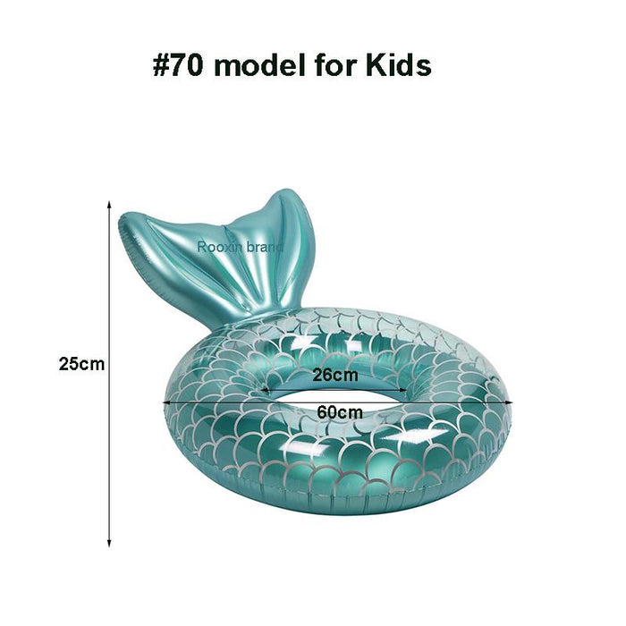 Mermaid with backrest swimming pool inflatable swimming ring