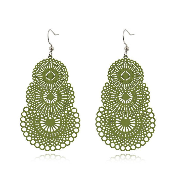Boho Pattern Fashion Colorful Earrings