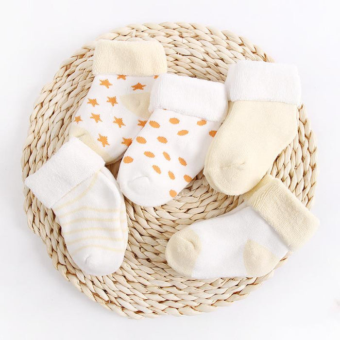 5pairs/lot NewBorn Baby Socks Thicken Cartoon Socks