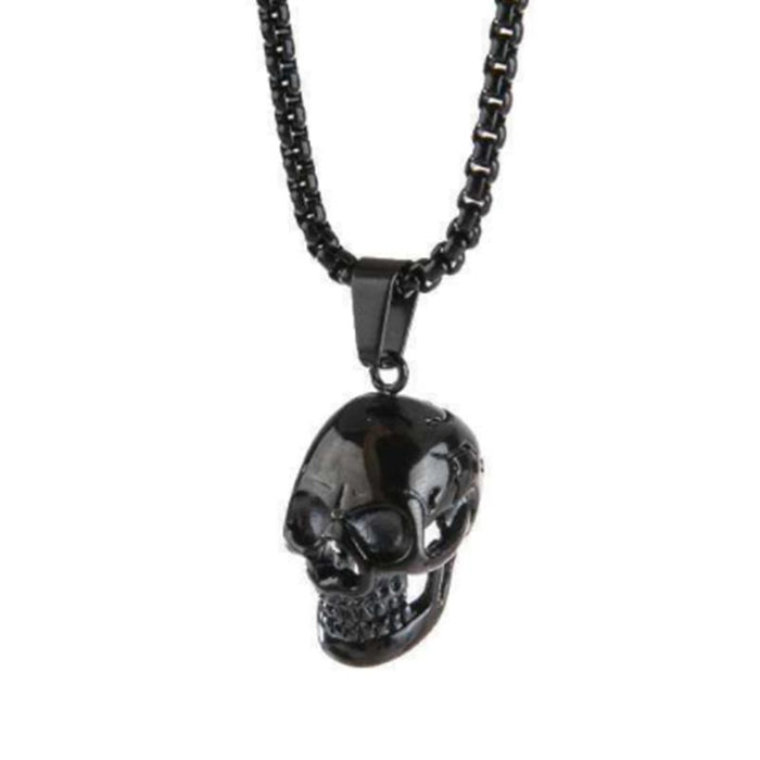 Gold-plated Skull Necklace Punk Jewelry