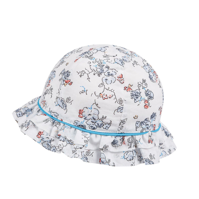 Pastoral Blue Floral Cold Proof Sunscreen Children's Fisherman Hat