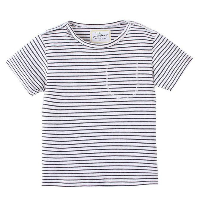 Boys' short sleeve T-shirt round neck STRIPE TOP