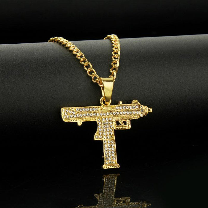 Punk Hip-hop Letter Full Diamond Necklace