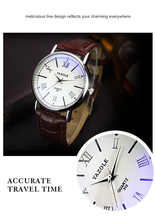 Yazole Watch Roman Classic Boutique Business Slim Couple Watches