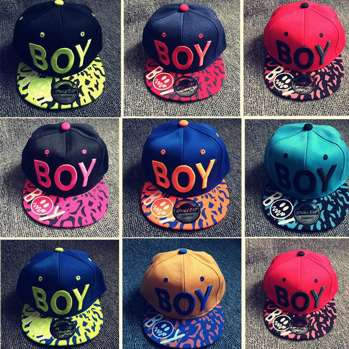 Cool Summer BOY Children's Hip Hop Flat Brim Baseball Sunshade Cap