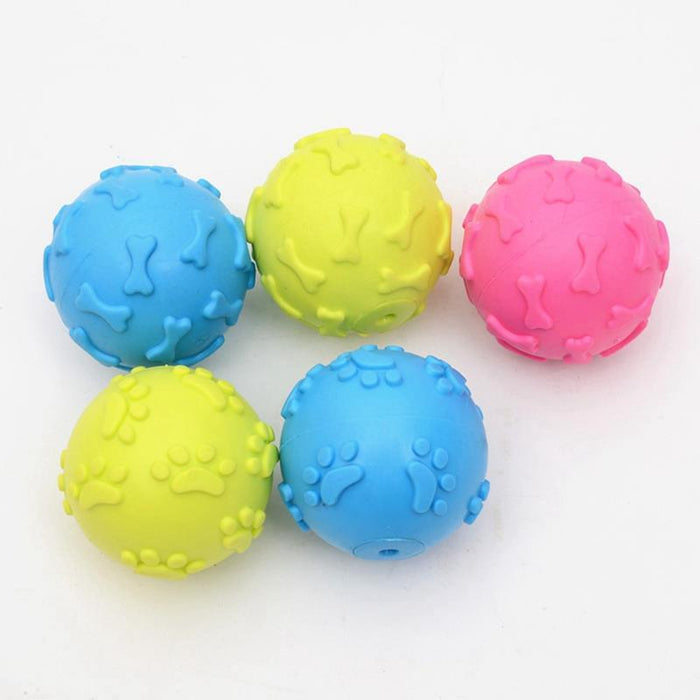 Rubber Squeak Dog Ball Creative Funny Dog Bite Ball Pet Chew Ball