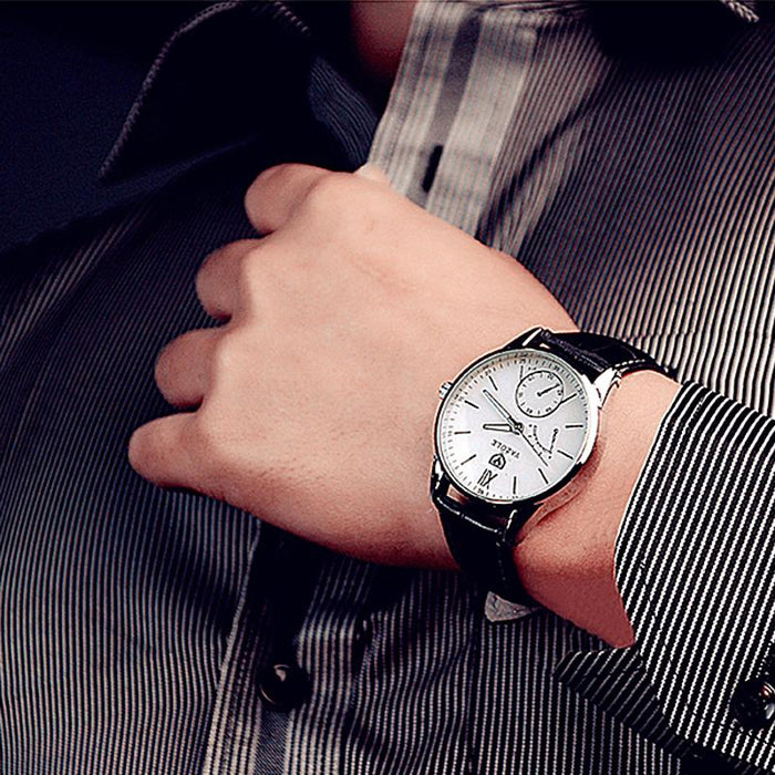 Yazole Watch Business Belt Men's Fashion Designer Quartz Watch Unique Leisure Leather Watches