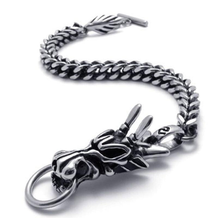 Retro Gothic Style Long Dragon Bracelet