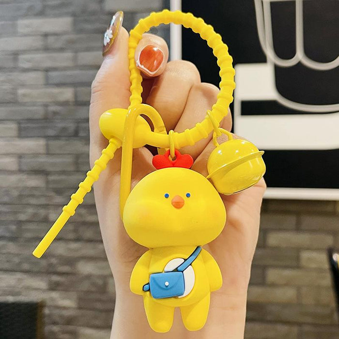 Fashion Creative Animal Doll Twist Button Pendant Keychain