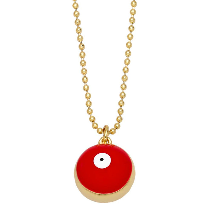 New Personalized Round Devil's Eye Bell Necklace