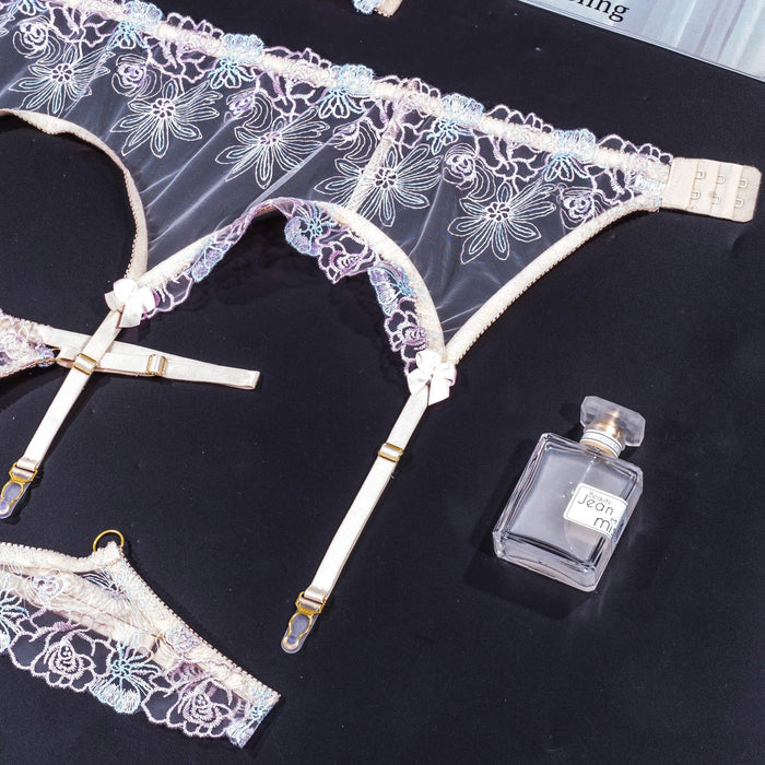 Sexy Lingerie Eyelash Lace Women Intimates Underwear Set