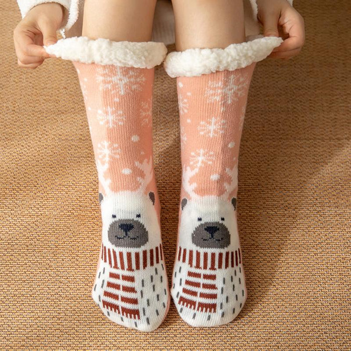 Cute Warm Socks Thicken Plus Cotton Winter Women Socks