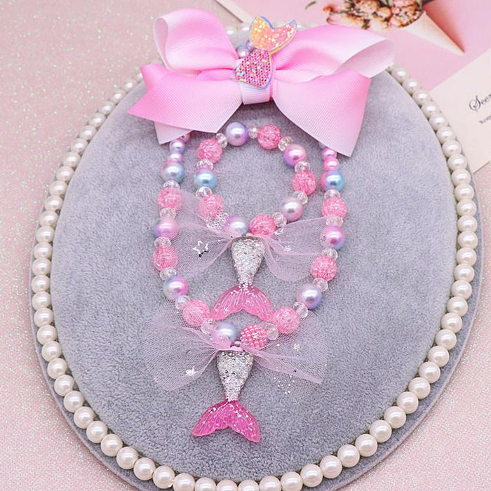 New Children's Necklace Set Fishtail Shell Accessories