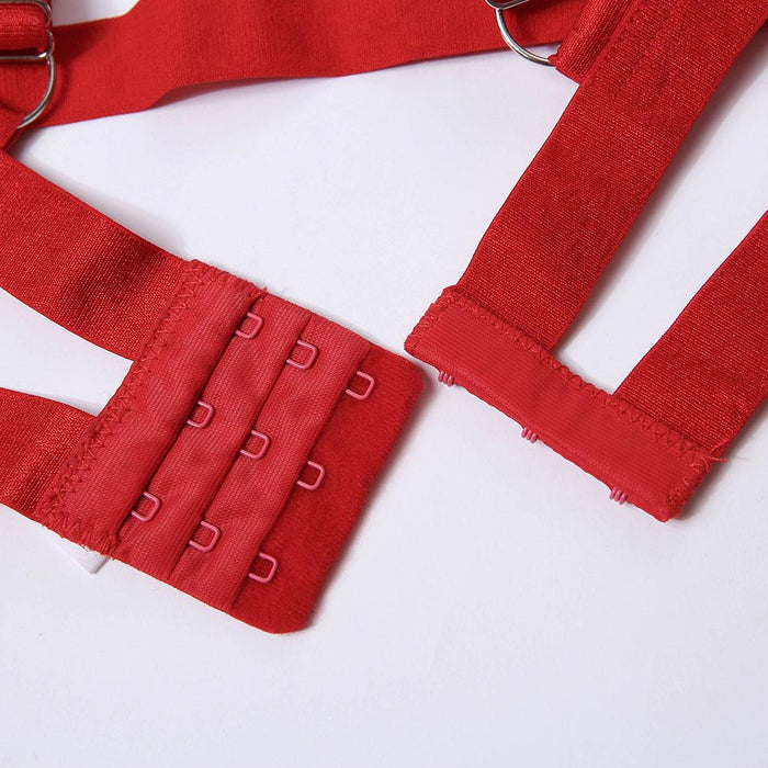 Sexy Red Hollow Lingerie Women Intimates Underwear