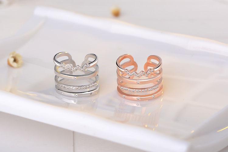 Personality Exaggerated Multi-layer Opening Tail Ring