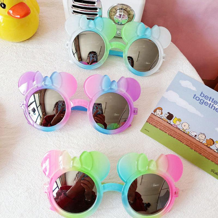 Girls' Colorful Peach Heart Children's Cartoon Sunglasses