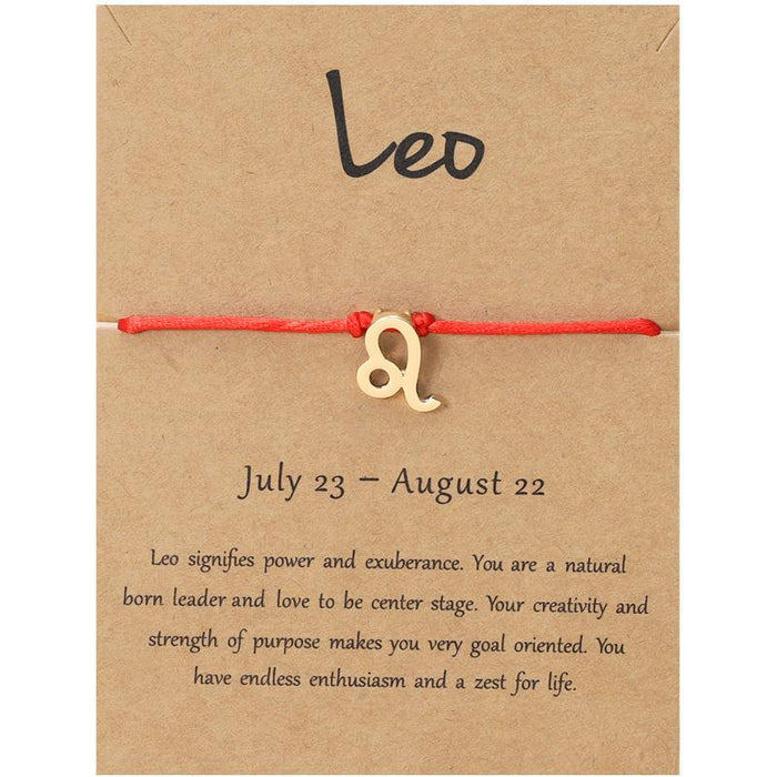 Twelve Constellations Bracelet Constellation Card Bracelet