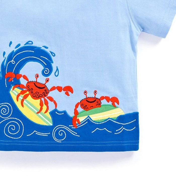 Boys' short sleeved cartoon T-shirt