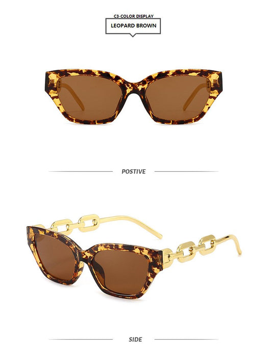 Chain hip hop square Sunglasses