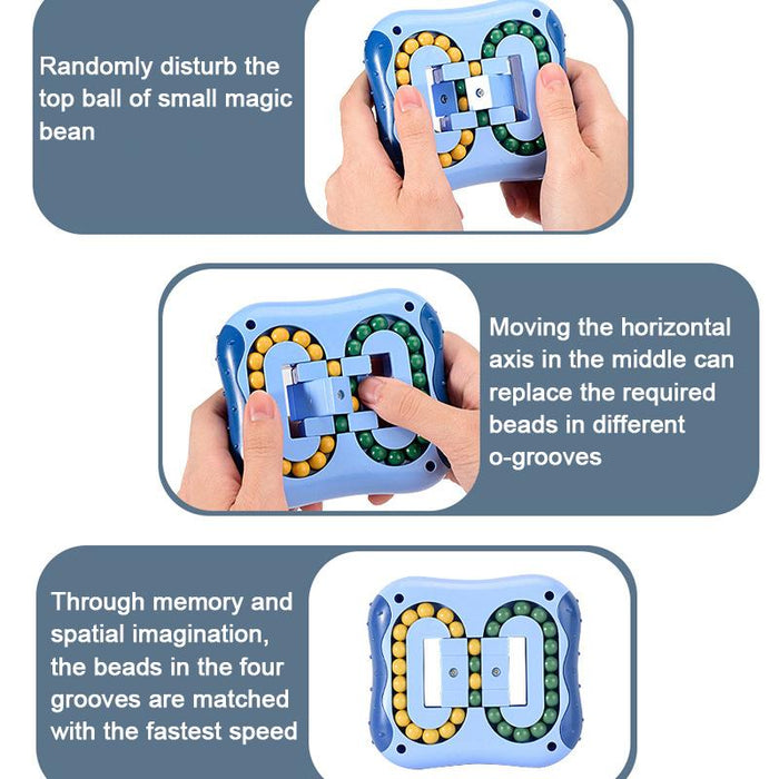 Rotating Magic Bean Intelligence Fingertip Rubik's Cube Children's Finger Spinner